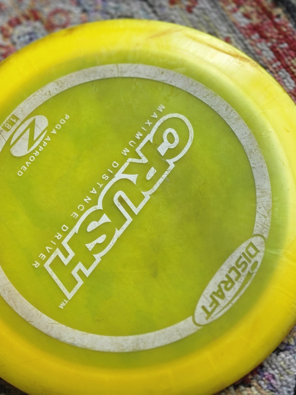 Craft Crush Yellow Disc Golf Driver — Bright Yellow Distance Driver